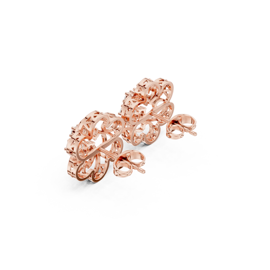 Twirling Blossom Stud  Earrings