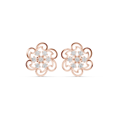 Twirling Blossom Stud  Earrings