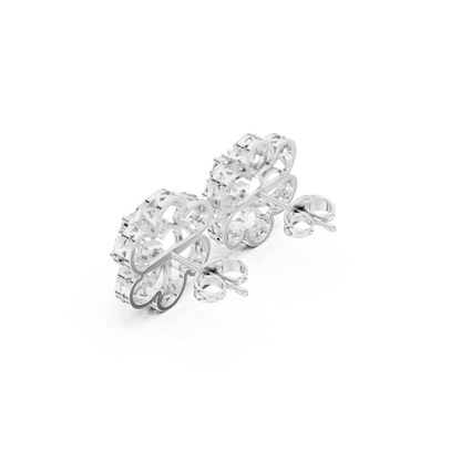 Twirling Blossom Stud  Earrings