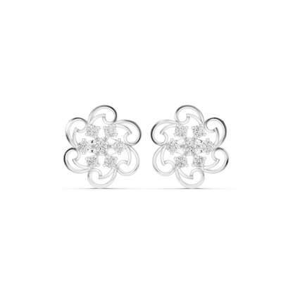 Twirling Blossom Stud  Earrings