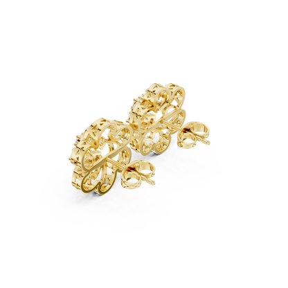 Twirling Blossom Stud  Earrings