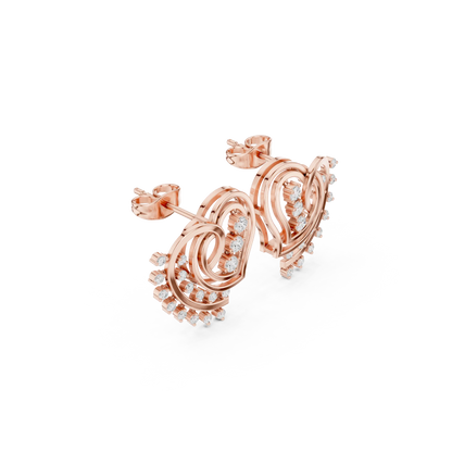 Sweetheart Wing Stud Earrings