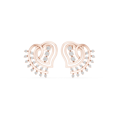 Sweetheart Wing Stud Earrings