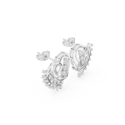 Sweetheart Wing Stud Earrings