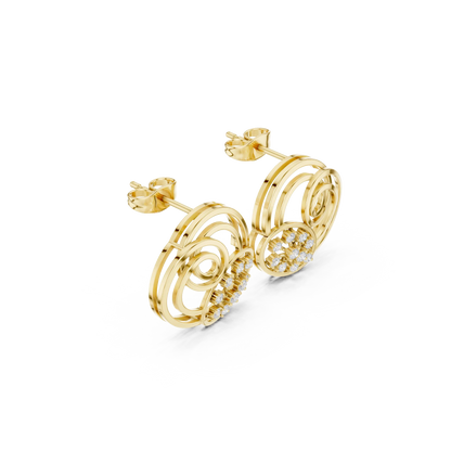 Cosmic Coil Stud Earrings