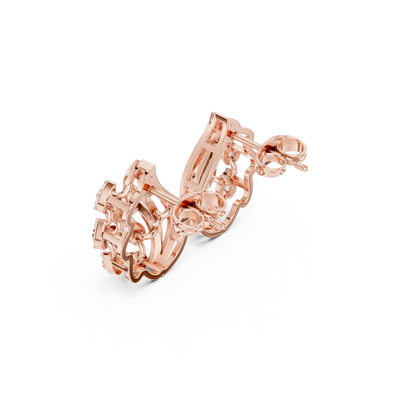 Glimmer Curl Flip Earrings