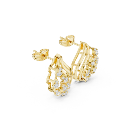 Glimmer Curl Flip Earrings