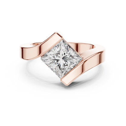 Tension Vault Diamond Ring