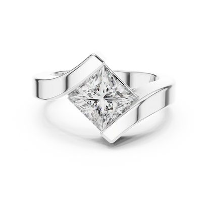 Tension Vault Diamond Ring