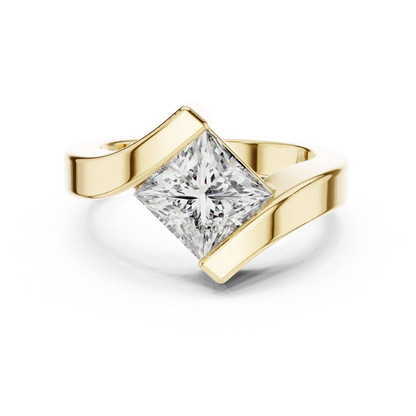 Tension Vault Diamond Ring