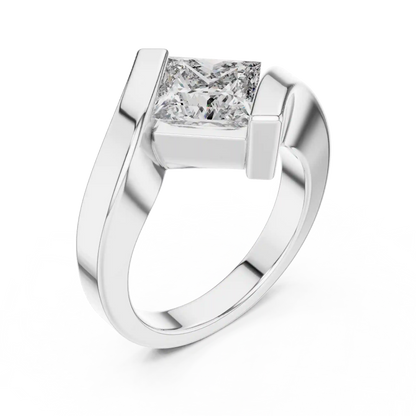 Tension Vault Diamond Ring