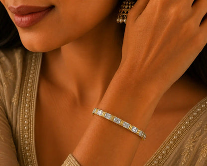 Baguetta Ridge Diamond Bracelet