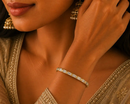 Baguetta Row Diamond Bracelet