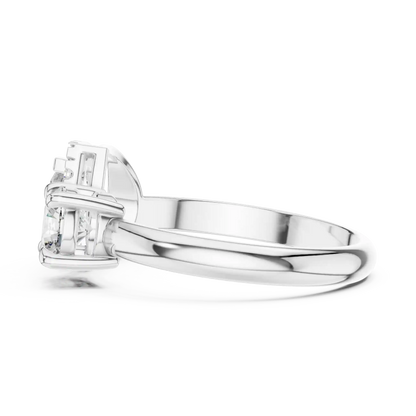 Duet Halo Diamond Ring