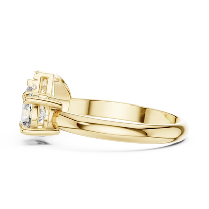 Duet Halo Diamond Ring