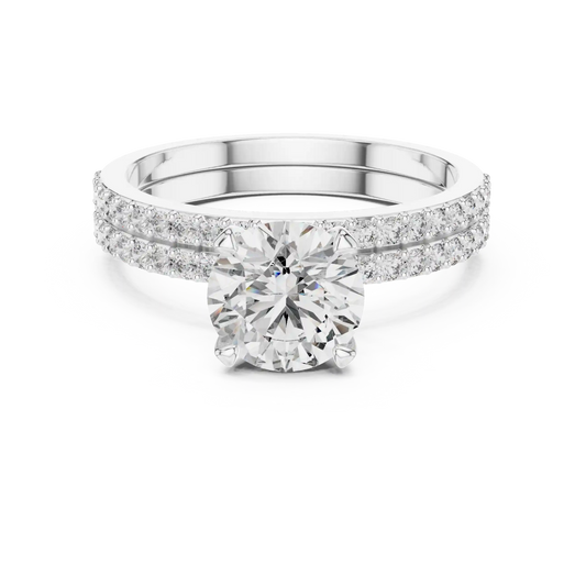 Paired Row Diamond Ring
