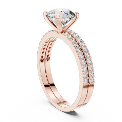 Paired Row Diamond Ring