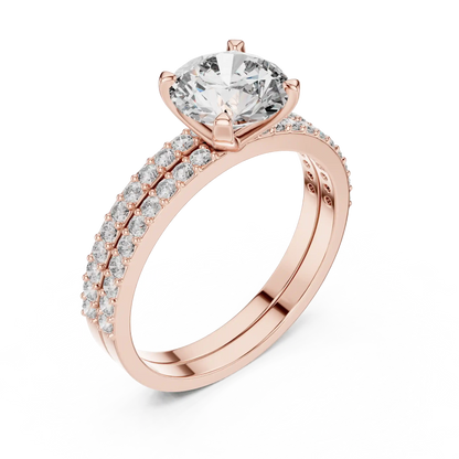 Paired Row Diamond Ring
