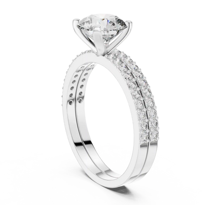 Paired Row Diamond Ring