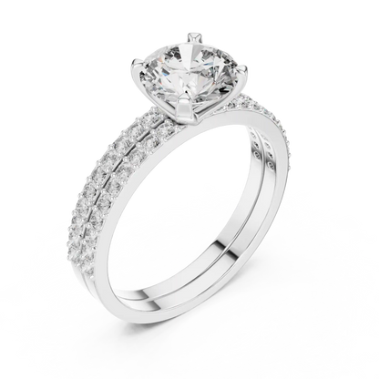 Paired Row Diamond Ring