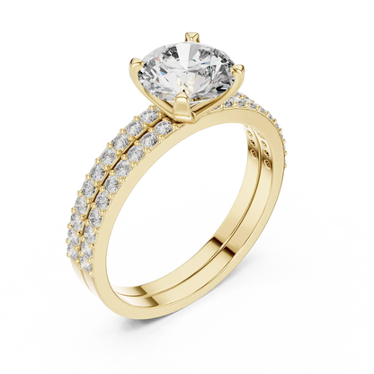 Paired Row Diamond Ring