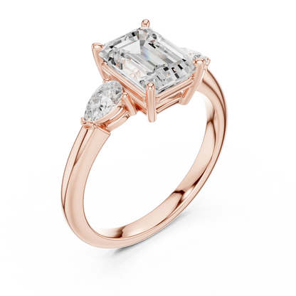 Three Point Diamond Ring