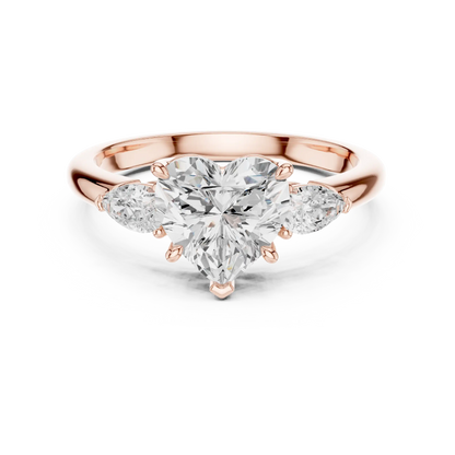 Heart's Escort Diamond Ring