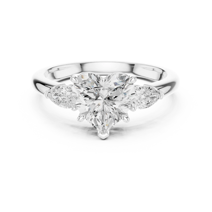 Heart's Escort Diamond Ring