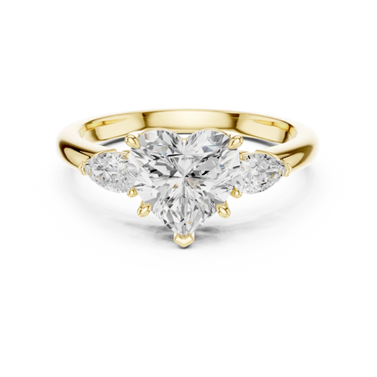Heart's Escort Diamond Ring