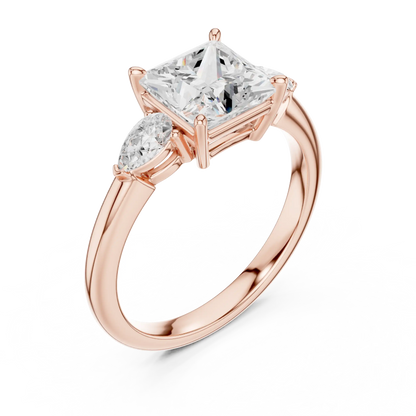 Three Point Grace Diamond Ring