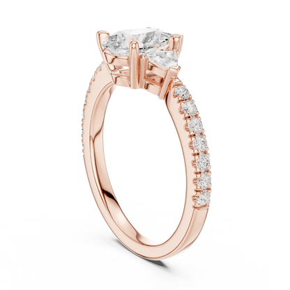 Pear Trinity Diamond Ring