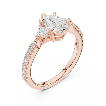 Pear Trinity Diamond Ring