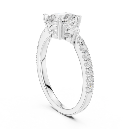 Pear Trinity Diamond Ring