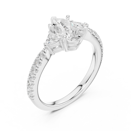 Pear Trinity Diamond Ring