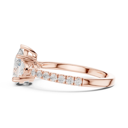 Pear Trinity Diamond Ring