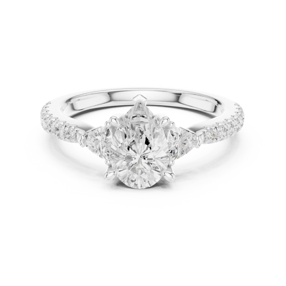 Pear Trinity Diamond Ring