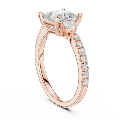 Trillion Charm Diamond Ring