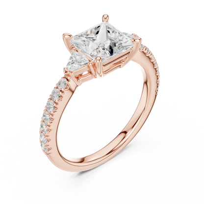 Trillion Charm Diamond Ring