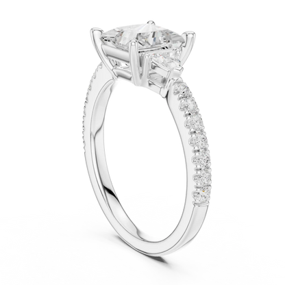 Trillion Charm Diamond Ring