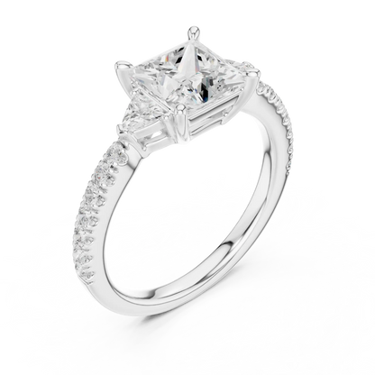 Trillion Charm Diamond Ring