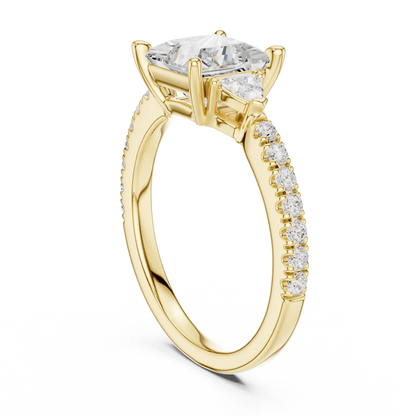 Trillion Charm Diamond Ring