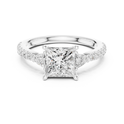 Trillion Charm Diamond Ring