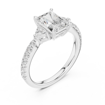 Trillion Crest Diamond Ring