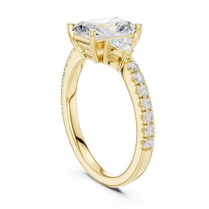 Trillion Crest Diamond Ring