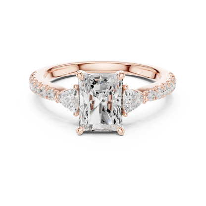 Trillion Crest Diamond Ring