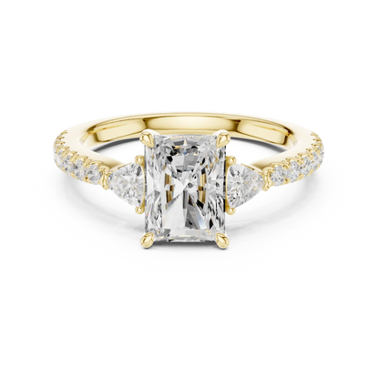 Trillion Crest Diamond Ring