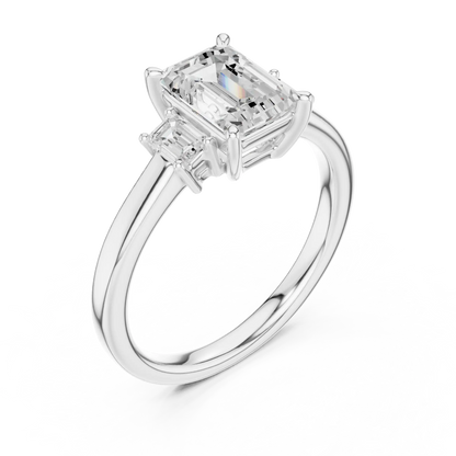 Trois Émeraude Diamond Ring