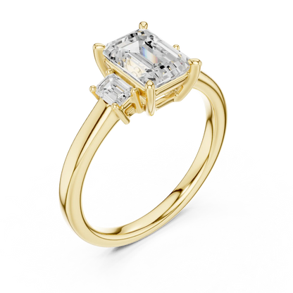 Trois Émeraude Diamond Ring