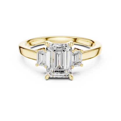 Trois Émeraude Diamond Ring