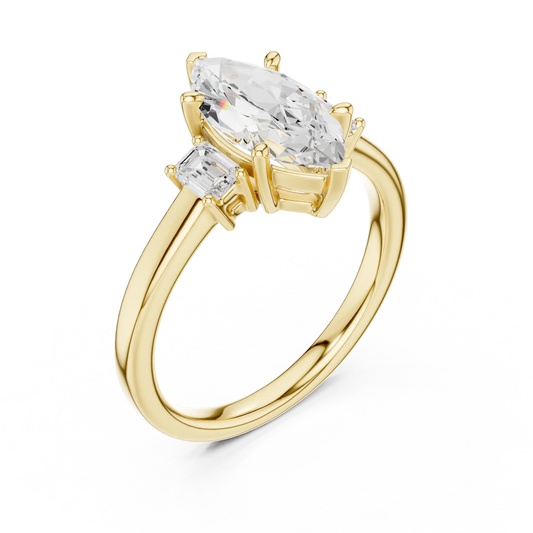 Marquise Trio Diamond Ring
